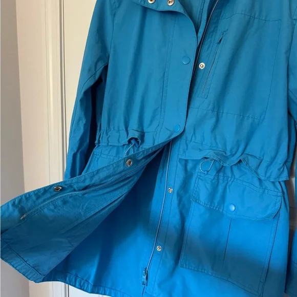 J. Crew Vibrant Blue Perfect Raincoat